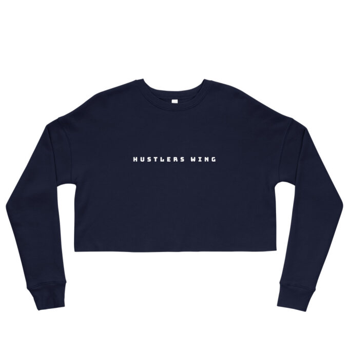 Navy Hustlers Crop Sweatshirt