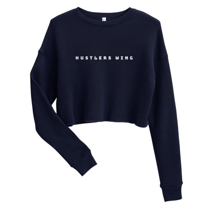 Navy Hustlers Crop Sweatshirt