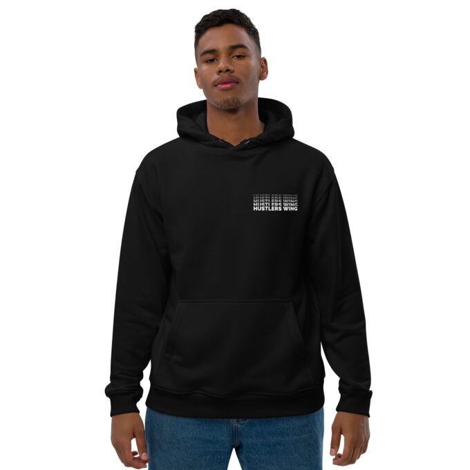 hustlers wing hoodie black