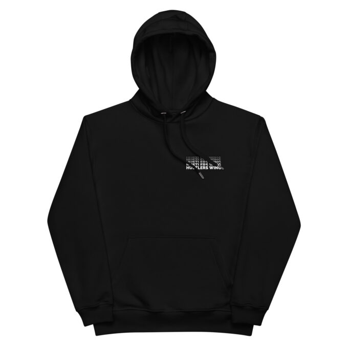 hustlers wing hoodie black